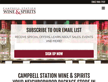 Tablet Screenshot of campbellstationwine.com